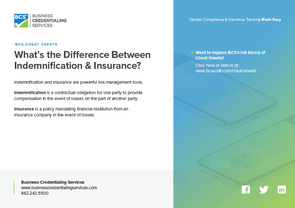 the Difference Between Indemnification & Insurance